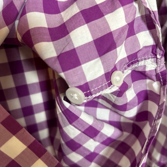 J.Crew Men’s Purple/white Small Slim Fit Button Down Shirt plaid EUC - Picture 4 of 5